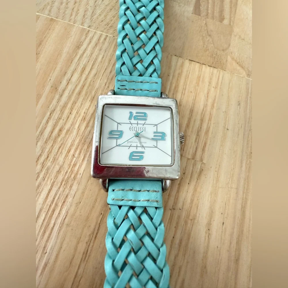 Vintage ECCLISSI ladies 925 Sterling silver watch NEW BATTERY